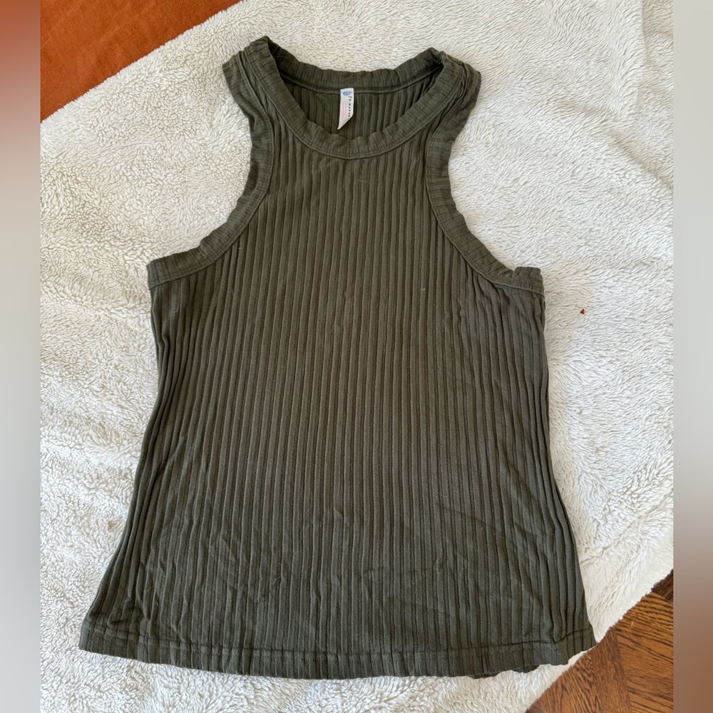 Free People Green Workout Tank